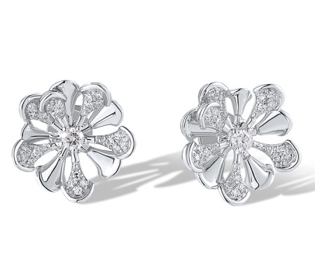 14KW Earrings Diamond (E313543DIA14KW)