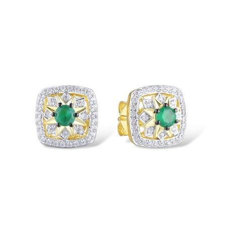 14KYWB Earrings Diamond,Emerald (E313563EMR14KYWB)