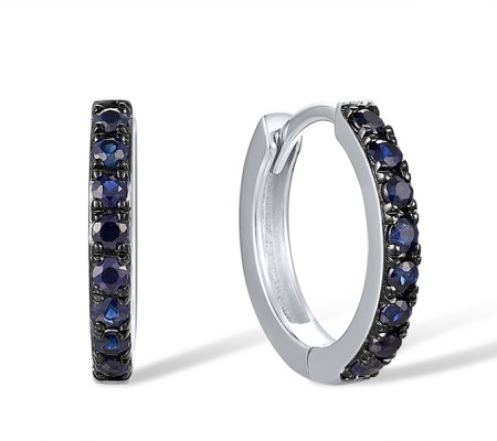14KWB Earrings Blue Sapphire (E313897SAP14KWB)