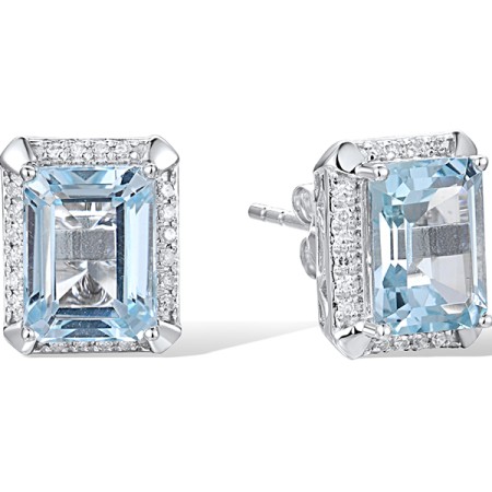 10KW Earrings Blue Topaz (Sky Blue),Diamond (E313973BKT10KW)
