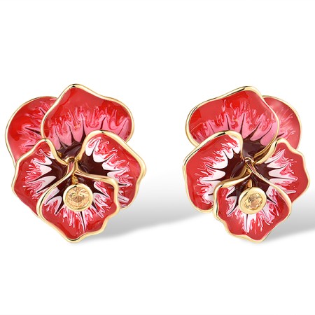 10KY Earrings Enamel,Yellow Sapphire (E314008ENA10KY)