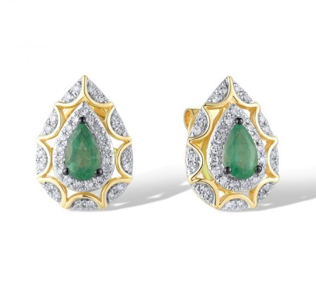 14KYWB Earrings Diamond,Emerald (E314017EMR14KYWB)