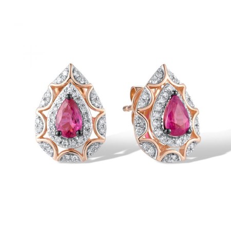 14KRWB Earrings Diamond,Ruby (E314017RUY14KRWB)