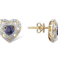 14KYWB Earrings Blue Sapphire,Diamond (E314018SAP14KYWB)