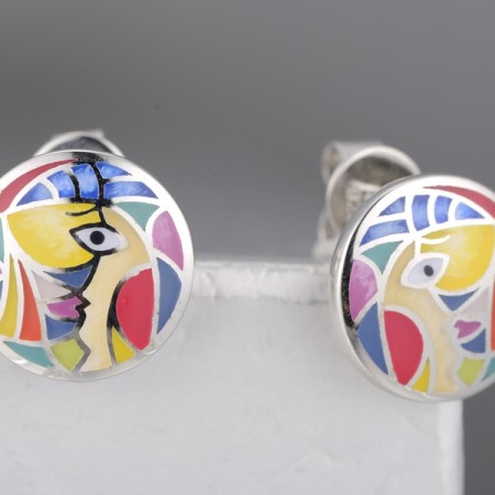 Sterling Silver Earrings Enamel (E314258ENASL925)