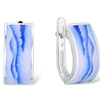 Sterling Silver Earrings Enamel (E314303ENASL925)