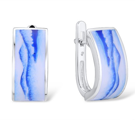 Sterling Silver Earrings Enamel (E314303ENASL925)