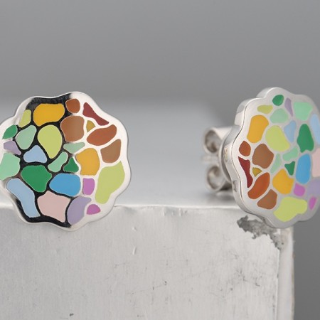 Sterling Silver Earrings Enamel (E314353ENASL925)