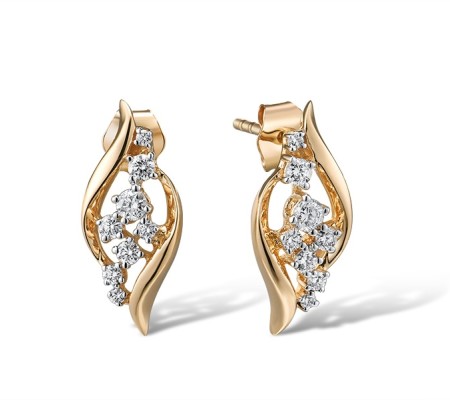 14KYW Earrings Diamond (E314555DIA14KYW)