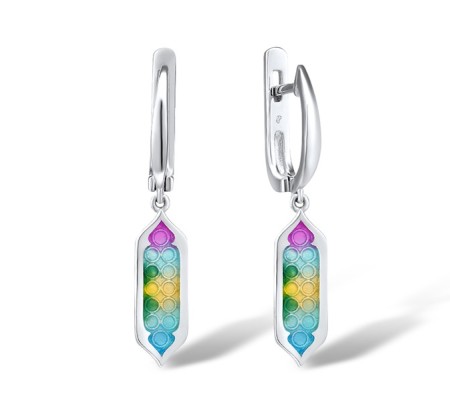 Sterling Silver Earrings Enamel (E314585ENASL925)