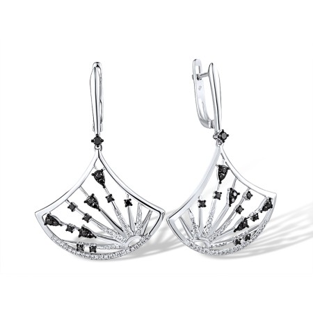 14KWB Black Diamond,Diamond Earrings (E314593WBD14KWB)