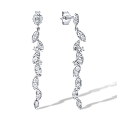 Sterling Silver Earrings White Cubic Zirconia (E314772WCZSL925)