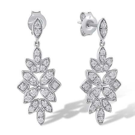 Sterling Silver Earrings White Cubic Zirconia (E314778WCZSL925)