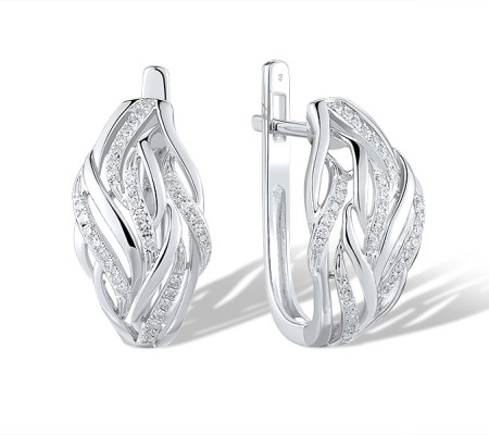 14KW Earrings Diamond (E314853DIA14KW)