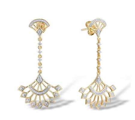 14KYW Earrings Diamond (E315028DIA14KYW)