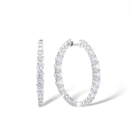 Sterling Silver Earrings White Cubic Zirconia (E315322WCZSL925)