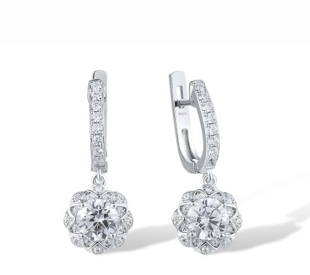 Sterling Silver Earrings White Cubic Zirconia (E315339WCZSL925)