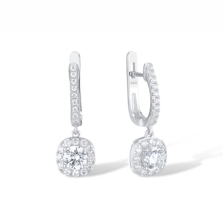 Sterling Silver Earrings White Cubic Zirconia (E315340WCZSL925)