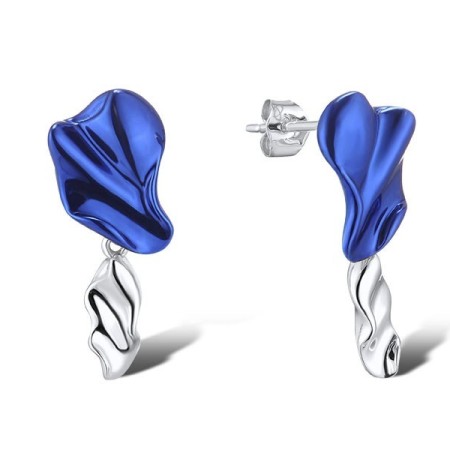 9KWw/ Blue e-coating Earrings  (E315390NIL9WAU)