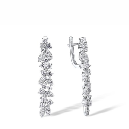 Sterling Silver Earrings White Cubic Zirconia (E315466WCZSL925)