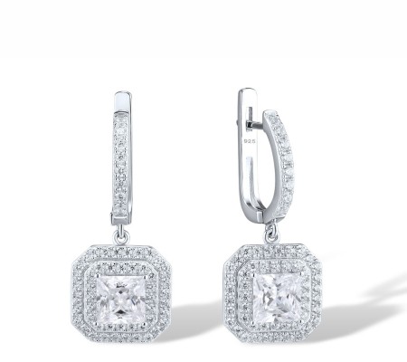 Sterling Silver Earrings White Cubic Zirconia (E315480WCZSL925)