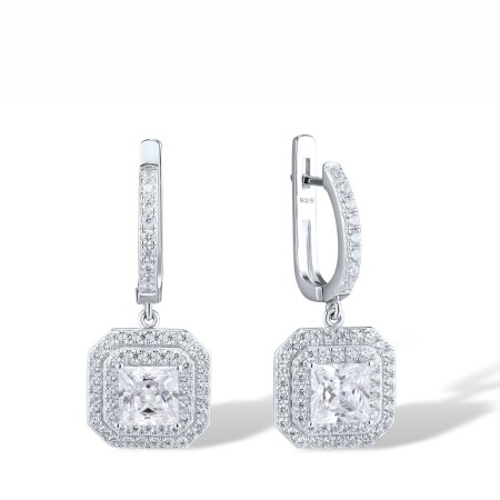 Sterling Silver Earrings White Cubic Zirconia (E315480WCZSL925)