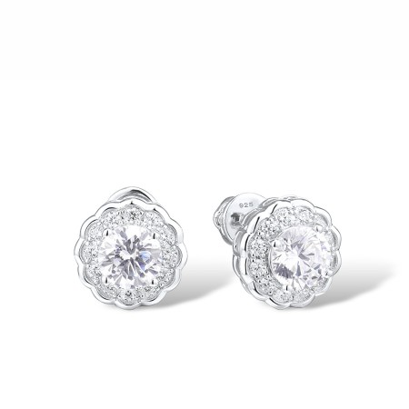 Sterling Silver Earrings White Cubic Zirconia (E315481WCZSL925)
