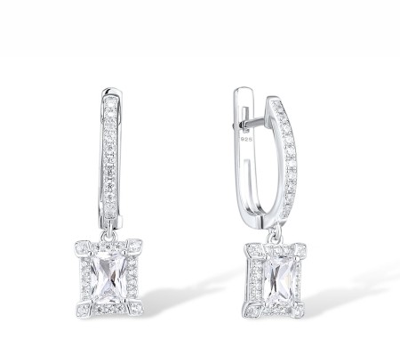 Sterling Silver Earrings White Cubic Zirconia (E315482WCZSL925)
