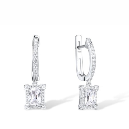 Sterling Silver Earrings White Cubic Zirconia (E315482WCZSL925)