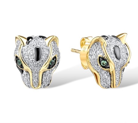 14KYWB Earrings Diamond,Green Garnet (E315607GNG14KYWB)