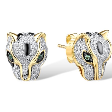 14KYWB Earrings Diamond,Green Garnet (E315607GNG14KYWB)