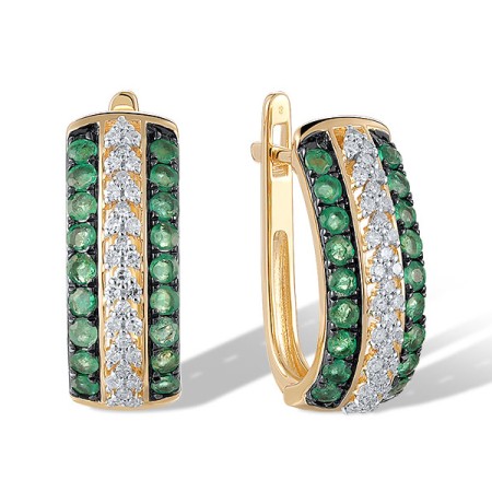 14KYWB Earrings Diamond,Emerald (E315730EMR14KYWB)