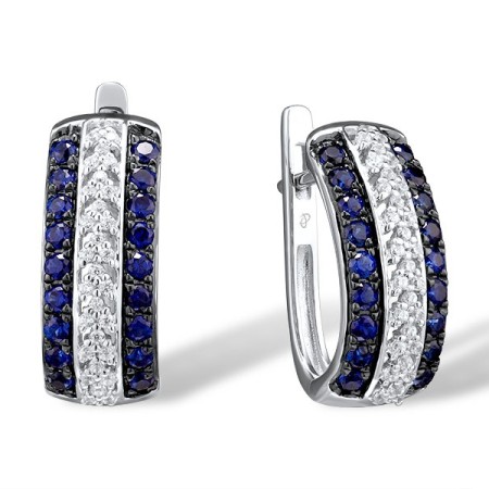 14KWB Earrings Blue Sapphire,Diamond (E315730SAP14KWB)
