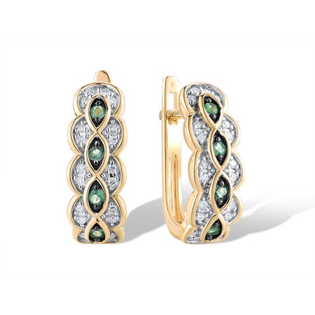 14KYWB Earrings Diamond,Emerald (E315747EMR14KYWB)