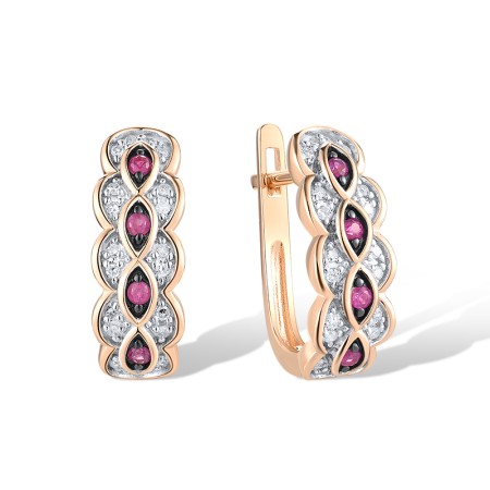 14KRWB Earrings Diamond,Ruby (E315747RUY14KRWB)
