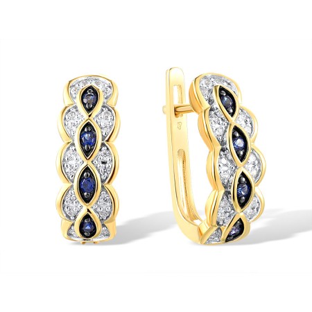 14KYWB Earrings Blue Sapphire,Diamond (E315747SAP14KYWB)