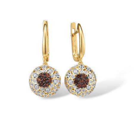 14KYWB Earrings Brown Diamond,Diamond (E315817BRW14KYWB)