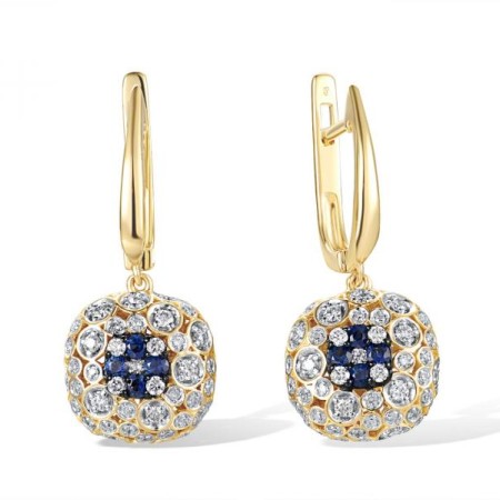 14KYWB Earrings Blue Sapphire,Diamond (E315818SAP14KYWB)
