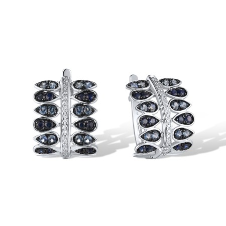 14KWB Earrings Blue Sapphire,Diamond (E315823SAP14KWB)