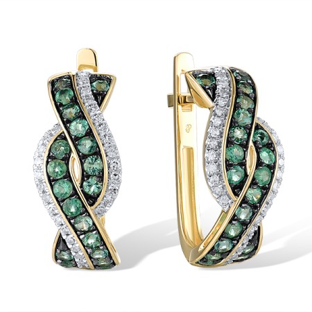 14KYWB Earrings Diamond,Emerald (E315899EMR14KYWB)