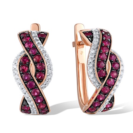 14KRWB Earrings Diamond,Ruby (E315899RUY14KRWB)