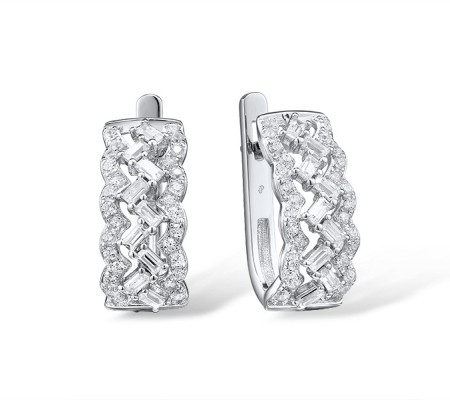 Sterling Silver Earrings White Cubic Zirconia (E315910WCZSL925)