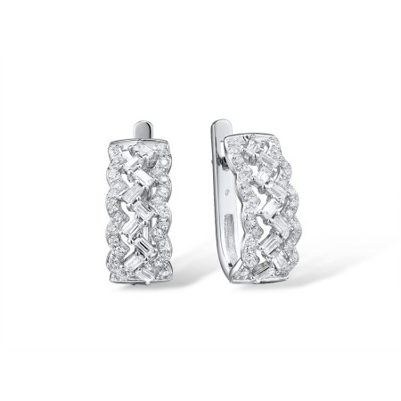 Sterling Silver Earrings White Cubic Zirconia (E315910WCZSL925)