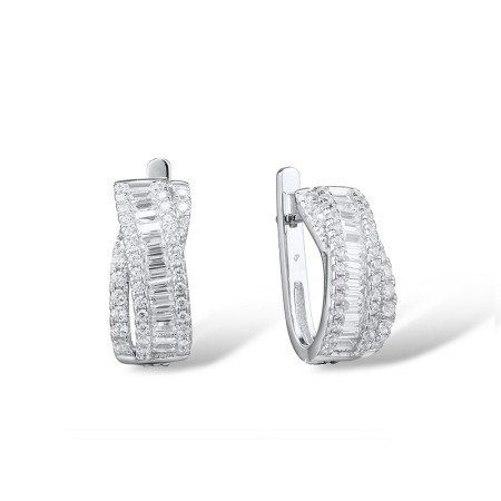 Sterling Silver Earrings White Cubic Zirconia (E315911WCZSL925)