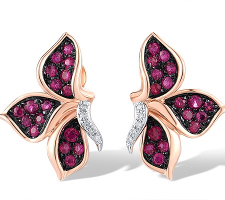 14KRWB Earrings Diamond,Ruby (E315923RUY14KRWB)