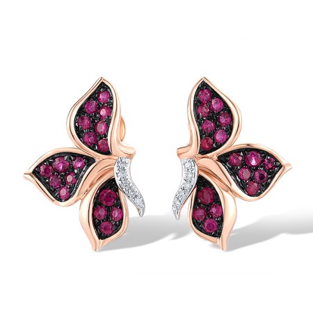 14KRWB Earrings Diamond,Ruby (E315923RUY14KRWB)
