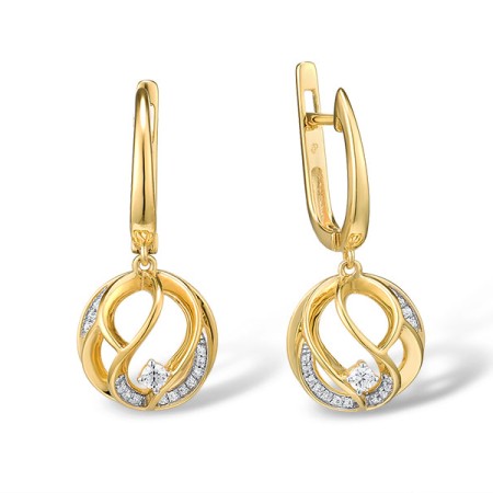 14KYW Earrings Diamond (E315924DIA14KYW)