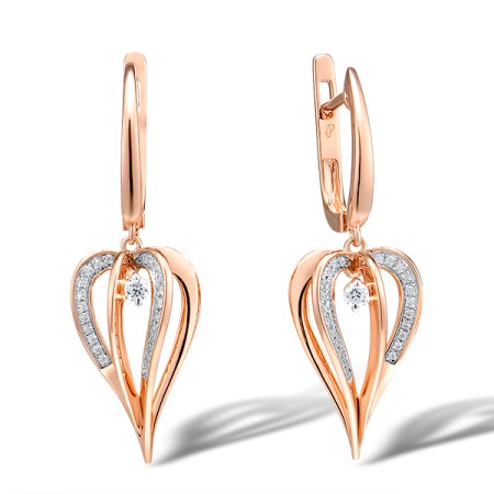 14KRW Earrings Diamond (E315925DIA14KRW)