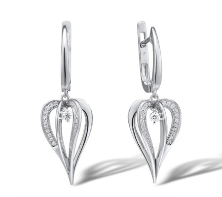 14KW Earrings Diamond (E315925DIA14KW)