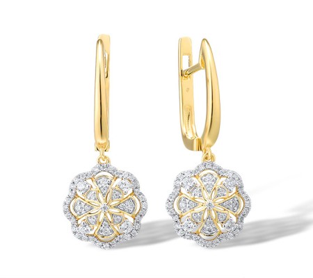 14KYW Earrings Diamond (E315952DIA14KYW)